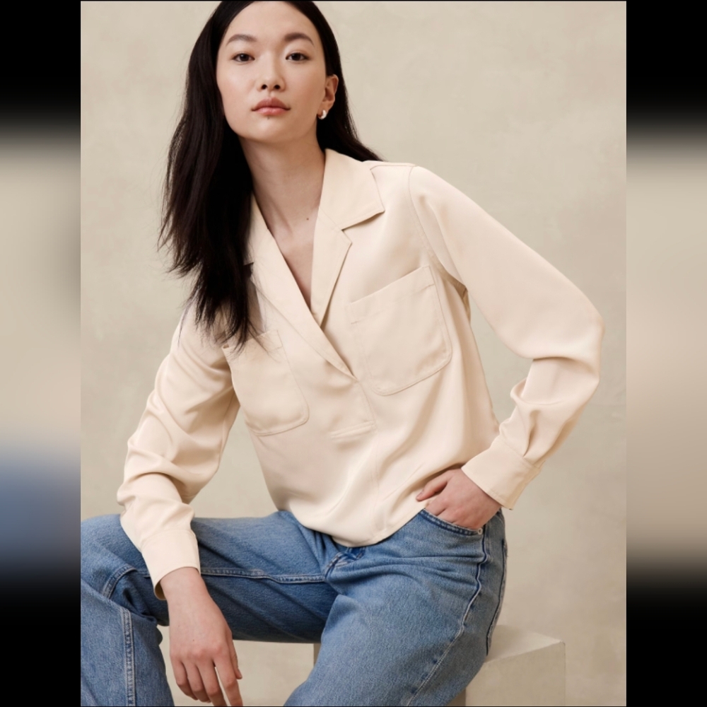 Banana RepublicSilky Popover Blouse